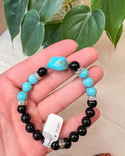 Load image into Gallery viewer, Black Onyx &amp; Turquoise Bracelet
