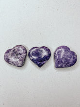 Load image into Gallery viewer, Lepidolite Heart Shaped Palm Stones
