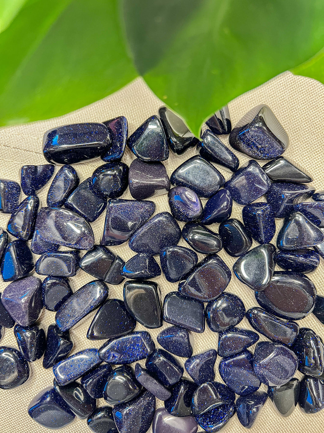 Blue Goldstone Pocket Stones