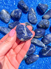 Load image into Gallery viewer, Sodalite Tumbled Large Pocket Stones
