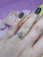 Load image into Gallery viewer, Rose Quartz Sterling Silver Teardrop Ring
