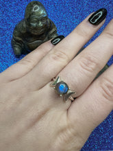 Load image into Gallery viewer, Labradorite Sterling Silver Moon Ring
