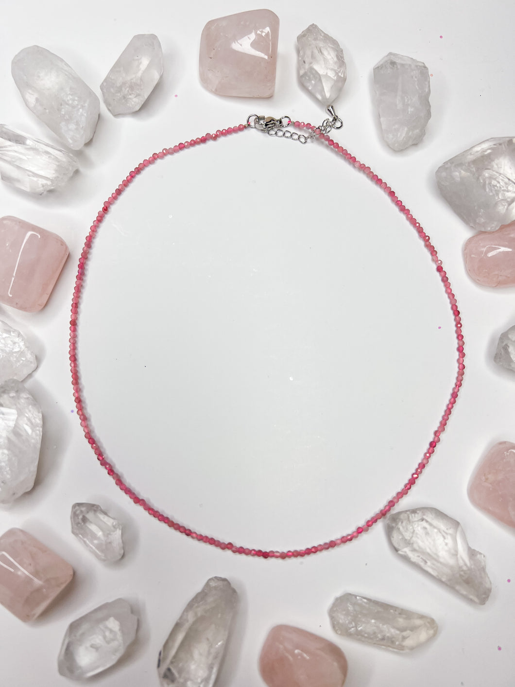 Red Quartz Beaded Necklace