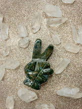 Load image into Gallery viewer, Zebra Jasper Peace Sign Crystal
